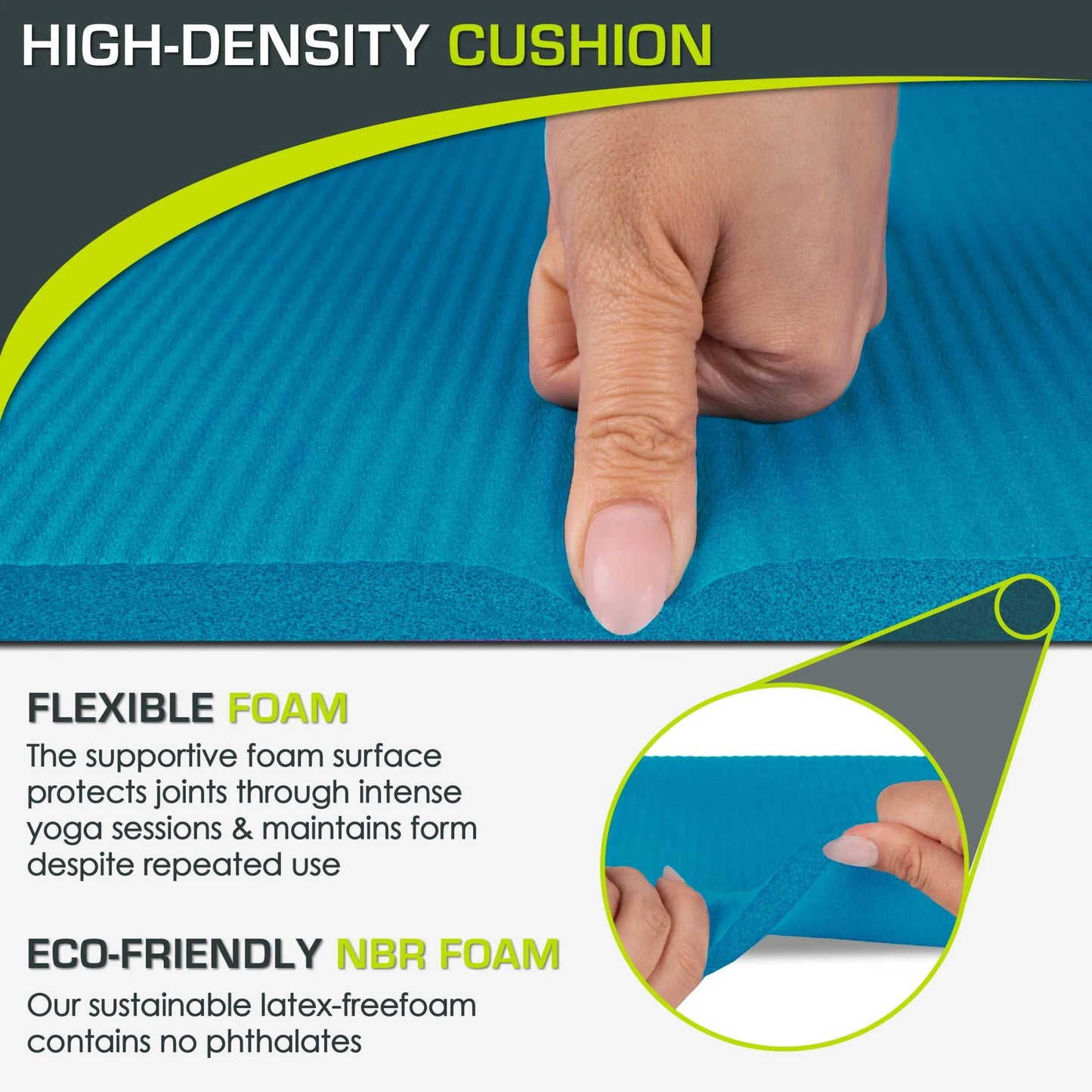 Elevate Your Practice with the Aqua Yoga Knee Pad & Elbow Cushion - 15mm Comfort for Pain-Free Joints