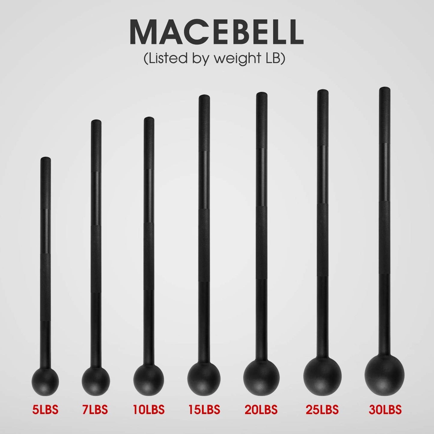 Unleash Your Strength with the Versatile Steel Mace Bell – Perfect for Full Body Workouts, Ideal for All Fitness Levels, Available in 5 to 30 LB Options