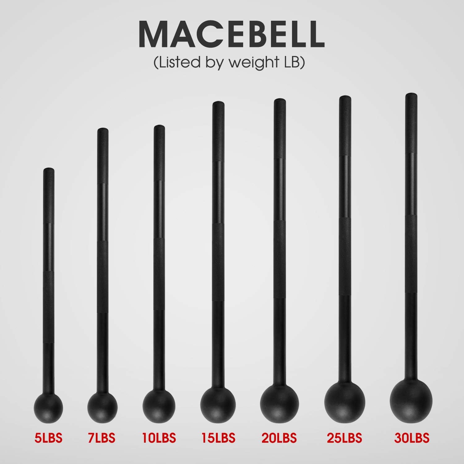 Unleash Your Strength with the Versatile Steel Mace Bell – Perfect for Full Body Workouts, Ideal for All Fitness Levels, Available in 5 to 30 LB Options