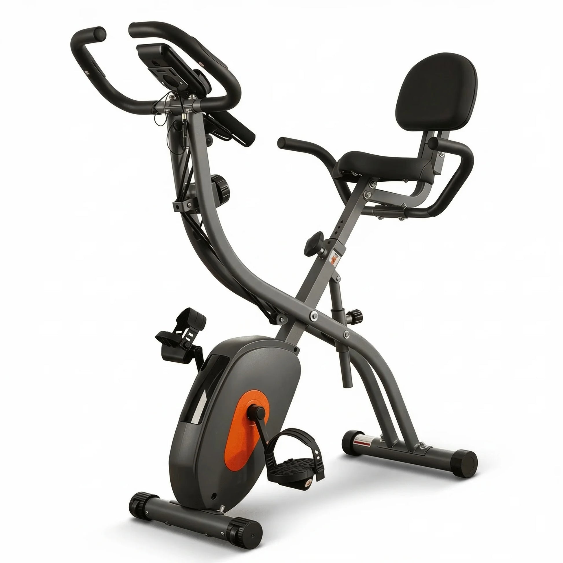 Transform Your Home Workouts with the 4-in-1 Folding Magnetic Exercise Bike - 10 Levels of Resistance and Arm Resistance Bands for Ultimate Fitness